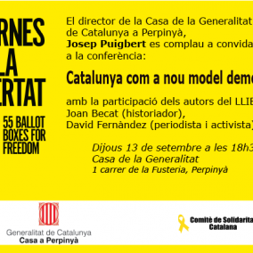 Invitació a la conferència «Catalunya com a nou model democràtic?»