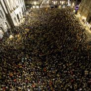 Demonstration on Sant Jaume place- freedom for political prisoners (Albert Salamé)