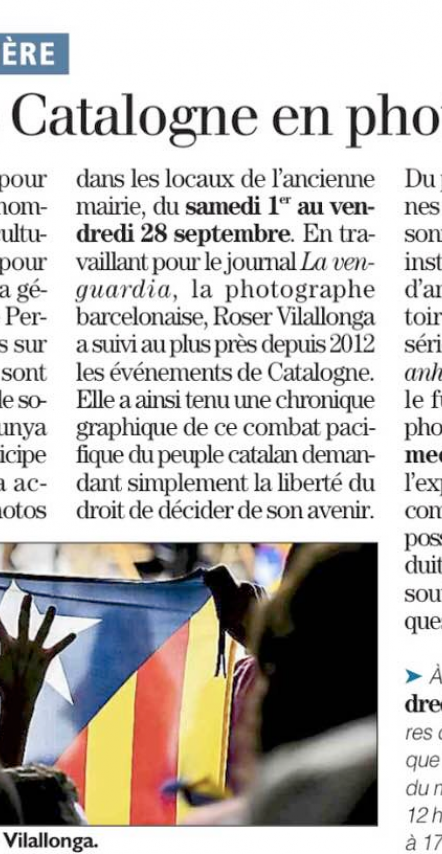 Article about the exhibition in Pézilla published in L'Indépendant